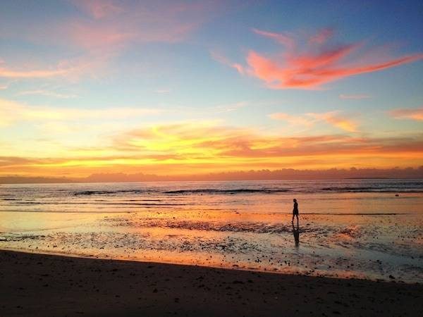 Sunset on the ocean.