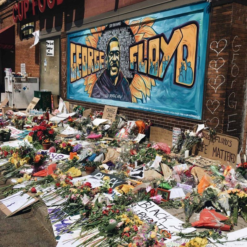 Mural from George Floyd memorial.