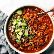 A meaty chili with beans.