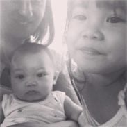 Young girls looking at camera.