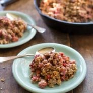 Paleo Strawberry Rhubarb Crisp