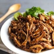 Honey Glazed Crockpot Chicken Adobo - simple pantry ingredients, hardly any hands-on time, 200 calories. | https://global-wellness.online