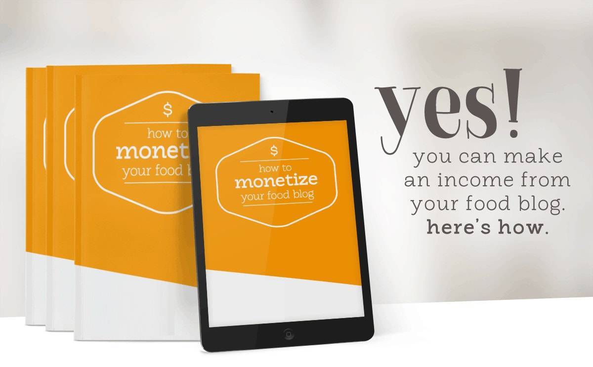Image advertising How to Monetize Your Food Blog ebook.